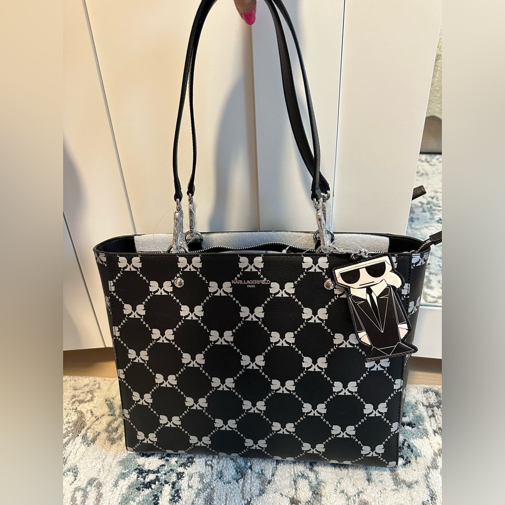 Karl Lagerfeld black tote handbag